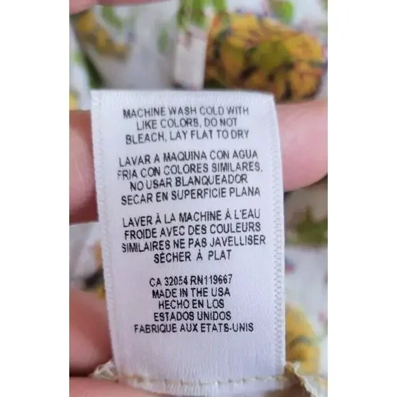 Rachel Pally Women's Cotton Midi Boho Syd Dress Size S In Marigold Block Print - Picture 5 of 7